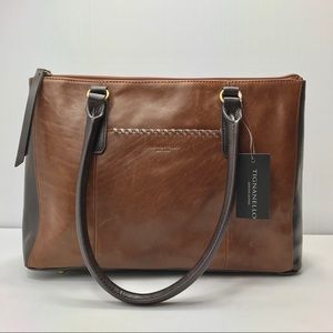 Tignanello Classic Genuine Leather Whipstitch Bag